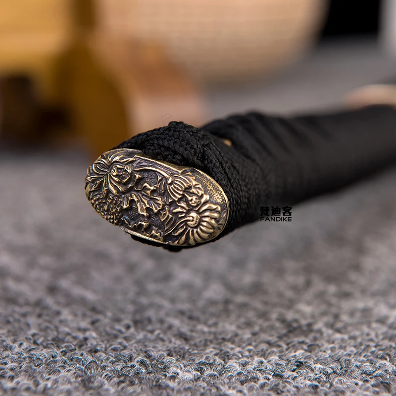 Высокое качество полный китайский меч ручной работы очень острый японский самурайский меч хорошая эластичность Катана черный
