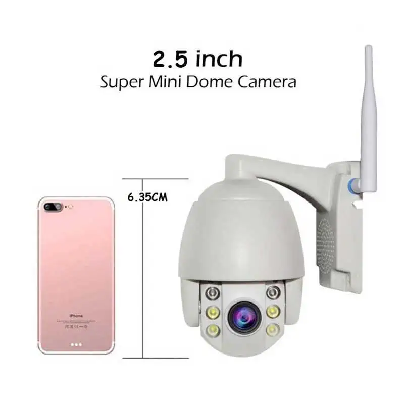 

Mini PTZ Camera 5X Zoom HD 960P Waterproof Security IP Camera 360° View ONVIF CCTV Video Surveillance System Full Color Night