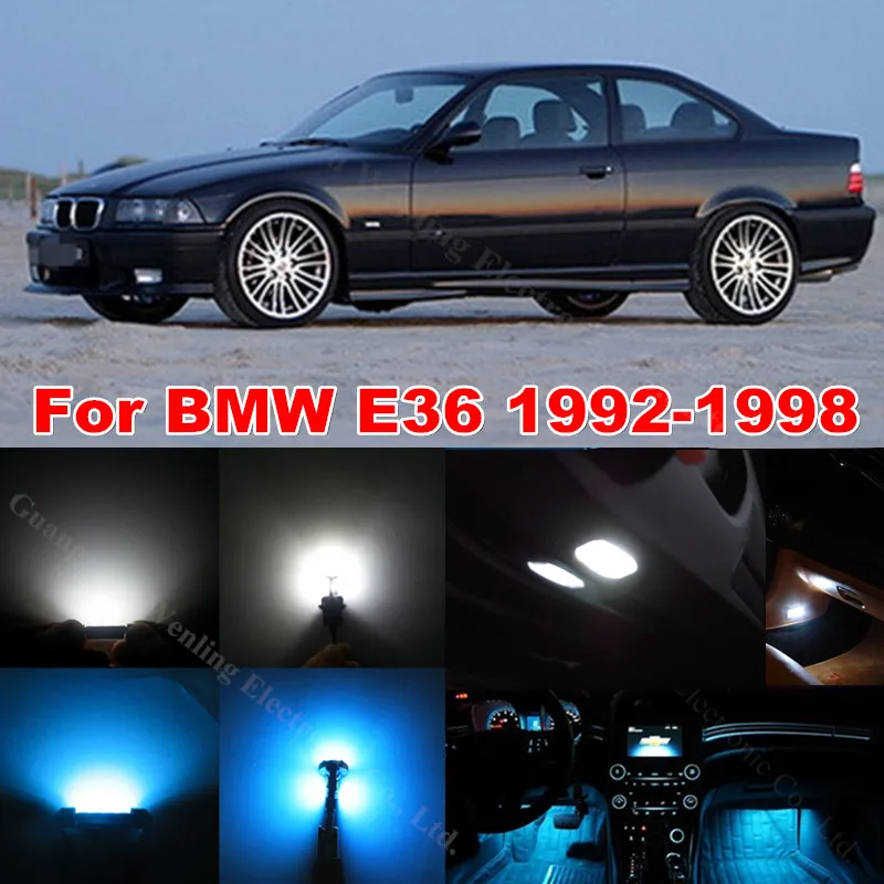 WLJH 15x Ice Blue Canbus Error Free font b Car b font font b Interior b