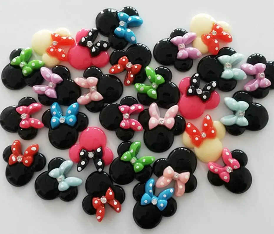 

Resin kawaii minnie mouse flat back Cabochon Art Supply Decoration Charm Craft DIY wholesale