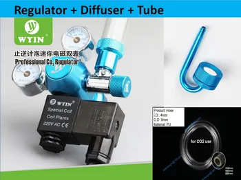 

Aquarium CO2 Regulator Double Gauges 110V 220V bubble counter solenoid diffuser tube Leech Catcher shrimp plant fish tank