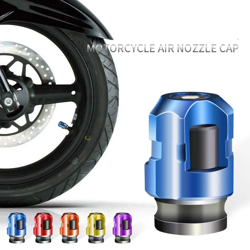 

Motorcycle Parts 2 Color 2Pcs Electrombile Tire Valve Stem CNC Modification Tire Valve Stem Leak Proof Air Nozzle Cap Polish Rim