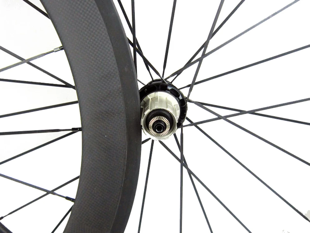 Top Front 60mm Rear 88mm Carbon Road Bike Wheel Straight Pull Powerway R36 Hub Light Weight Carbon Wheelset Glossy Matte Finish 700C 3