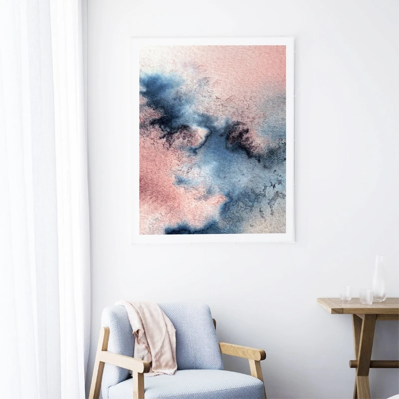 Abstract Watercolor Poster Home Decor