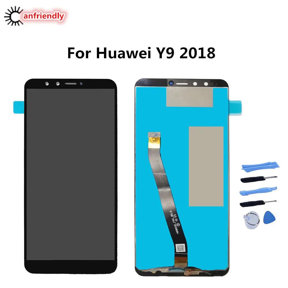 Дисплей + Сенсорный экран для huawei Y9 2018 FLA AL00 LA10 LX1 LX2 LX3 ЖК-дисплей ремонт Replacment
