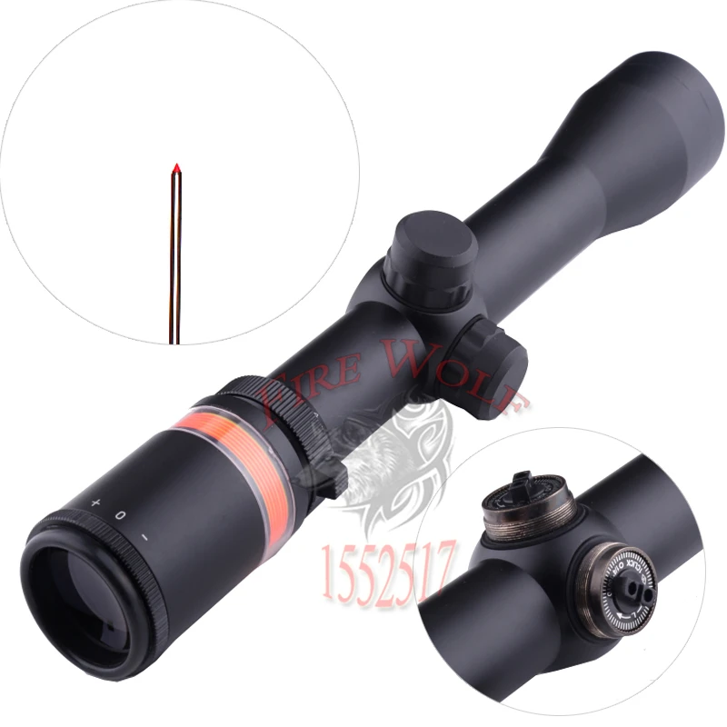 

2015 NEW Trijicon 3-9x40 Riflescope w/ BAC, RED Optical Fiber Triangle Post Reticle, 1 in. Tube With Scope Rings
