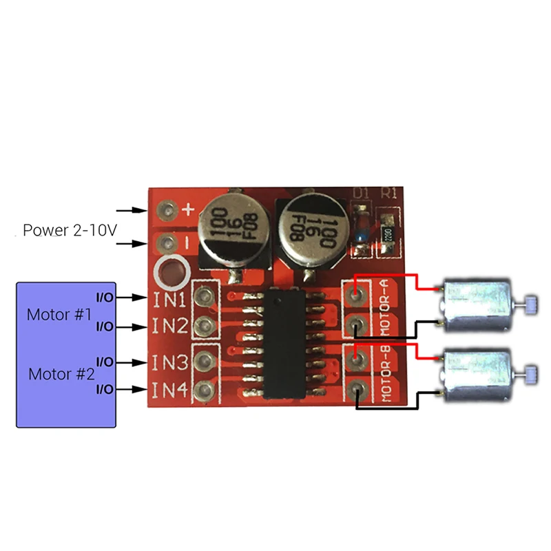 One Or 2pcs Mini Module PWM Speed Control Beyond L298N1.5A 2-Way MX1508 DC Motor Driver Module PWM Speed Dual H-Bridge Stepper