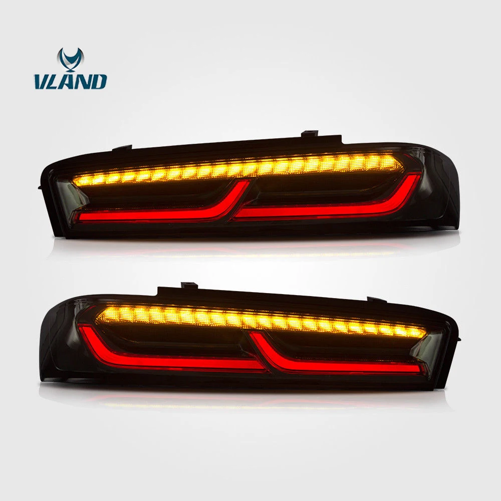  Vland Led Taillight For Chevrolet Camaro 2015-2017 6th Tail light Smoke Lens Rear Lamp - 32897643597