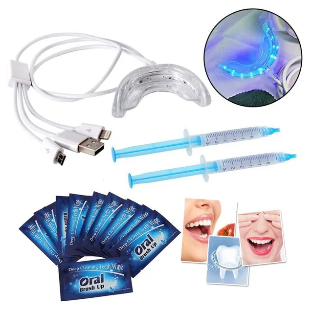 Portable Smart LED Teeth Whitening Device 3 USB Ports For Android IOS