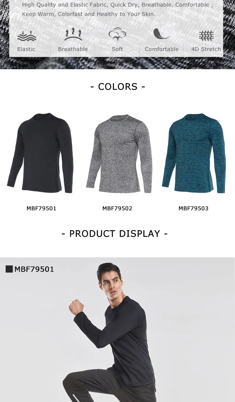 VANSYDICAL Running T-shirt Men Quick Dry Running Long Sleeve Shirt for Jogging Fitness Gym Training Tops Cycling Jersey kelme XL 15