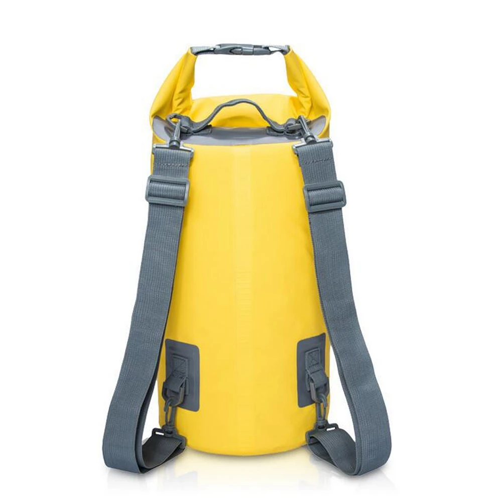 15л водонепроницаемая сумка, дрейфующий Каякинг речной поход Сумка на двух ремнях ремень рюкзак для плавания хранения сухой мешок
