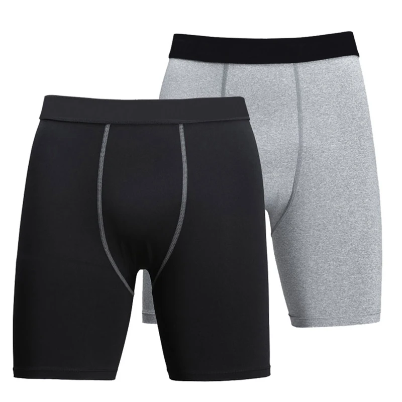 

Men's Running Fitness Quick-drying Polyester Leggings Elastic Compression Shorts Running Training Tight Sports Underwear