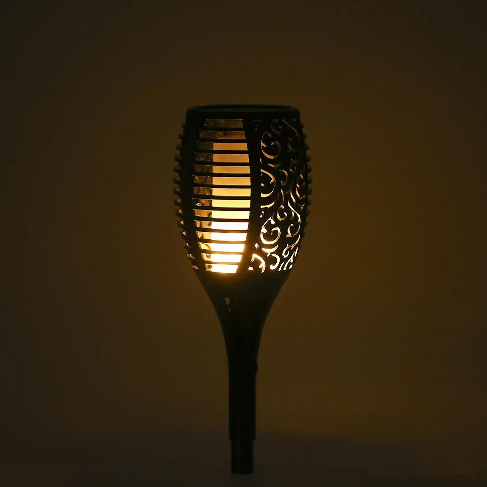 Luzes do Gramado Lâmpada à Prova Luzes ao ar Tochas de Iluminação para a Decoração do Jardim Chama Solar Dwaterproof Água Cintilação Chamas Tocha Livre 13 Lâmpadas solares