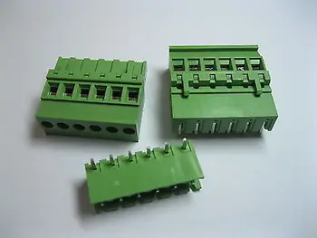 

10 pcs 5.08mm Angle 6 pin Screw Terminal Block Connector Pluggable Type 5.08A