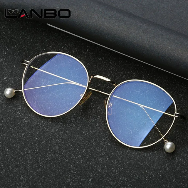 Special Offers LANBO Korea Small Pearl Leg Round Glasses Frame Anti Blue Ray Computer Glasses Retro Metal Eyeglasses Frame Goggles Brand 8709 Special Offers LANBO Korea Small Pearl Leg Round Glasses Frame Anti Blue Ray Computer Glasses Retro Metal Eyeglasses Frame Goggles Brand 8709