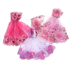 Новейшая Мода свадебное Вечерние праздничное платье принцессы милый наряд аксессуары для кукольной одежды подарок для девочек 10 цветов