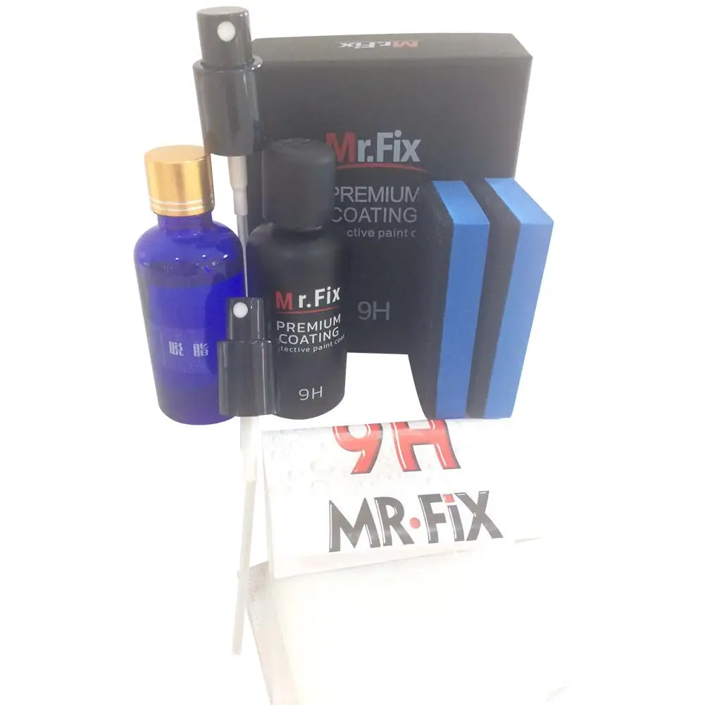 Автомобильный полировальный спрей типа MR. FIX9H автомобильное покрытие кристалл набор обезжириватель+ 9HMR. FIX Автомобильная керамика покрытие кристалл 50 мл