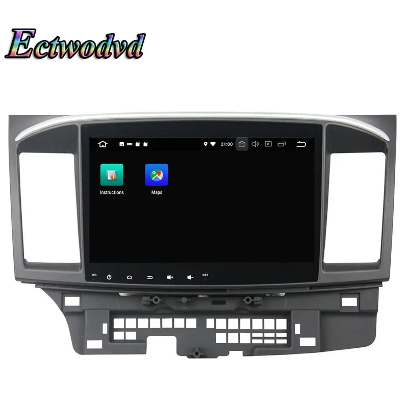 Discount Ectwodvd Octa Core 4G RAM 64G ROM Android 9.0 Car Multimedia DVD Player GPS HeadUnit for Mitsubishi Lancer 2015 3