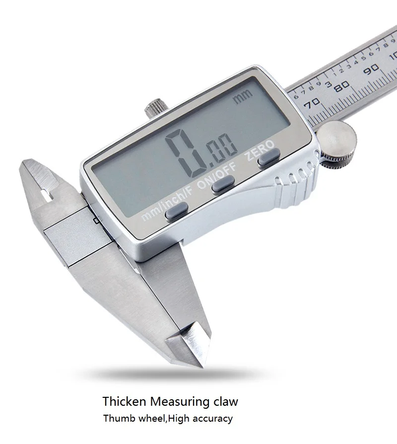Цифровой штангенциркуль 0-150 мм метрический/дюймовый/фракционный Электронный штангенциркуль из нержавеющей стали микрометр измерительные