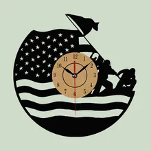 Cool Design Wall Clock CD Vinyl Record USA Modern Art Watch Relogio Parede Decorative