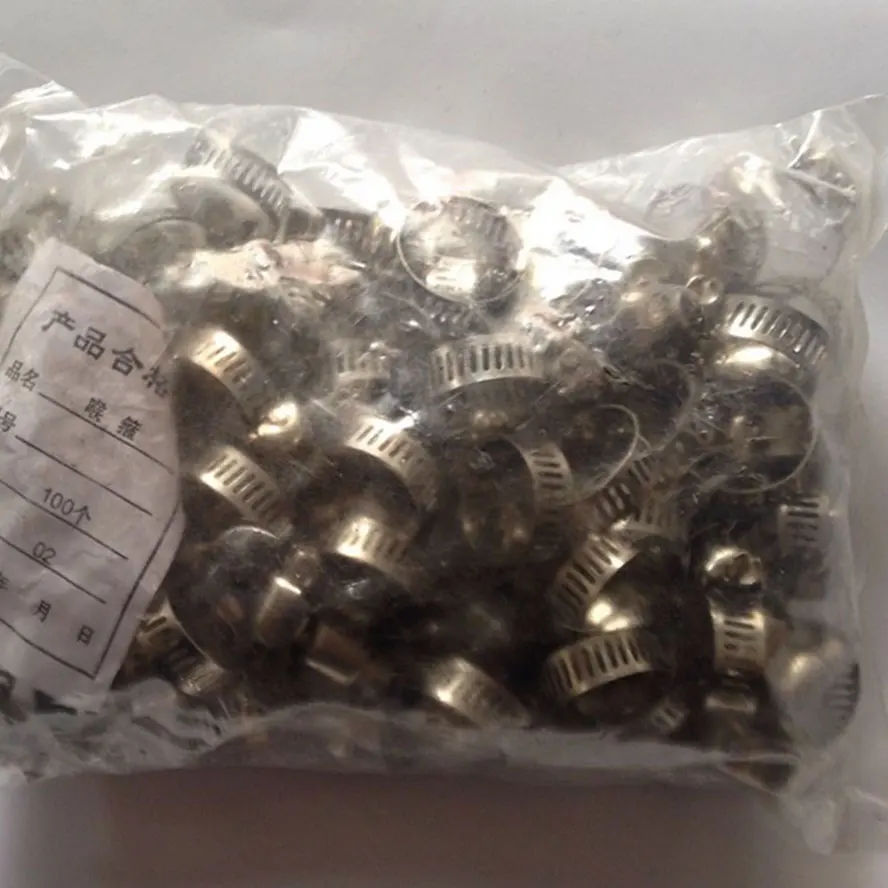 

20pcs 1/2"-5/8" Stainless Steel Adjustable Drive Hose Clamp Fuel Line Worm Clip Car Styling Auto Parts Accessories