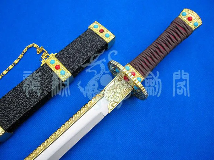 

S4003 QING DYNASTY EMPEROR QIAN LONG'S SABRE IMPERIAL SABRE SWORD KNIFE 19.8"