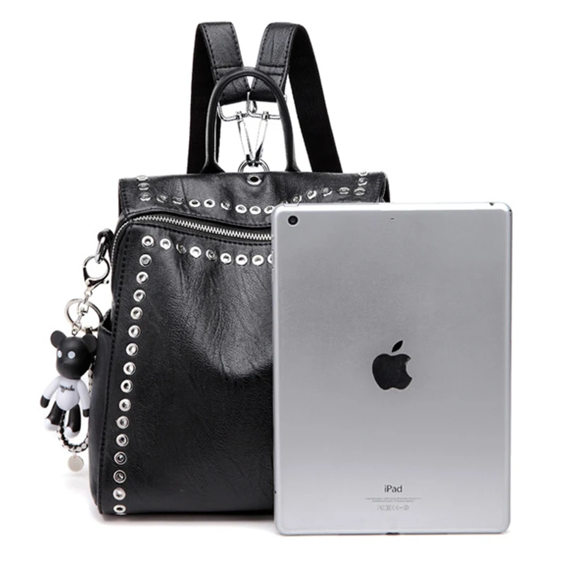 Espuma de las mujeres de la marca de Mochila de cuero de la PU nueva estudiante de moda remache DE LA ESCUELA bolsos de hombro bolso de hombro Mujer viajar mochila Mochilas de Mujer Espuma de las mujeres de la marca de Mochila de cuero de la PU nueva estudiante de moda remache DE LA ESCUELA bolsos de hombro bolso de hombro Mujer viajar mochila Mochilas de Mujer