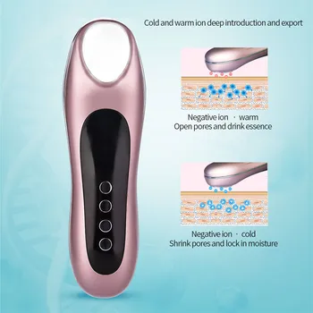 

Ultrasonic Hot and Cold Hammer Ion Firming Moisturizing Whitening Facial Massager Rechargeable Face Care Beauty Instrument P46