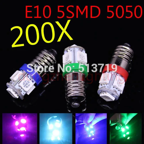 Free shipping 200X led auto bulb E10 1449 428 Scre...