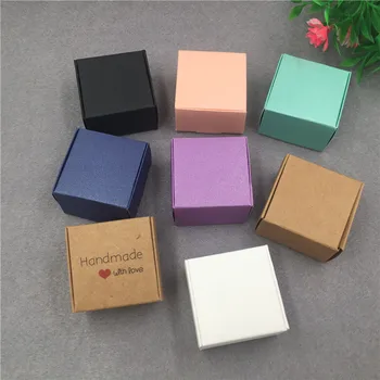 

30 PCs 4x4x2.5cm Mini lovely color gift box DIY handmade jewelry/petals/aromatherapy candle box accept customization