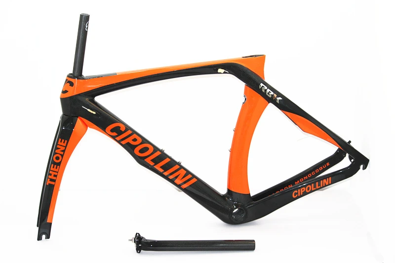 

Free shipping rb1kroad bike frameset cipill bicycle carbon frame black yellow bike frame T1000 UD framework made in china frame