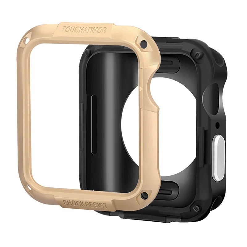ТПУ силиконовый чехол для Apple Watch 4 44 мм 40 мм корпус розовое золото для iWatch чехол для Apple Watch Series 4 Чехол протектор