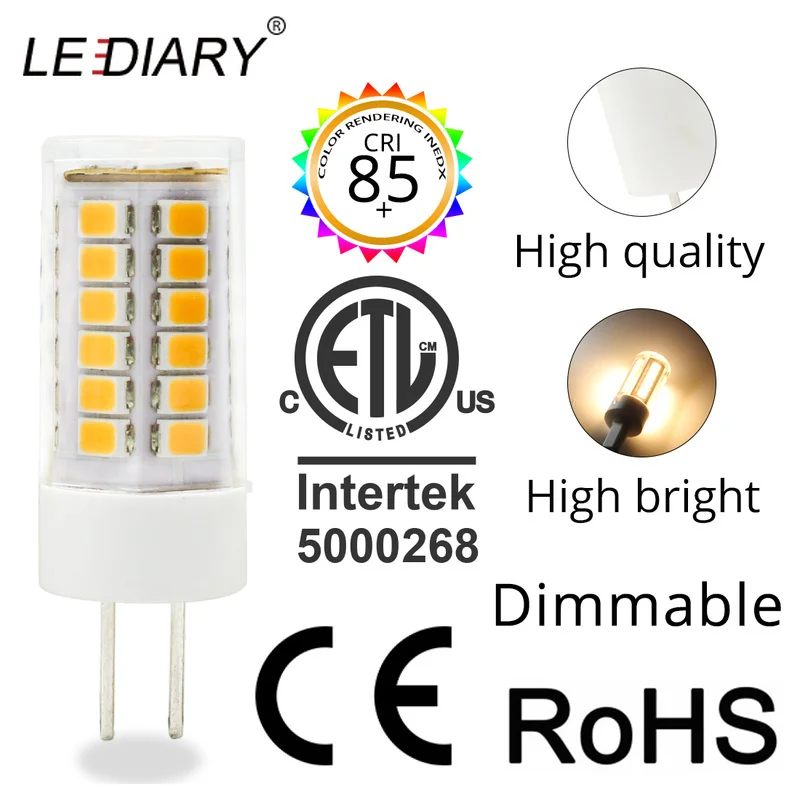 Светодиодный IARY 5 шт./лот, керамический светодиодный G4 лампочка с регулируемой яркостью, AC/DC, 12 В, 1,5 Вт, 2,5 Вт, 3 Вт, Светильники для гостиной, люстры, замена, галогенные лампы