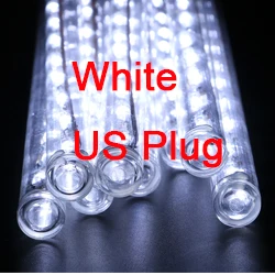 White Light US ЕС/США Plug 17 светодиодный s метеоритный дождь трубы светодиодный Рождественский свет свадебный сад Рождественская струнная лампа Наружное освещение - Испускаемый цвет: White Light US