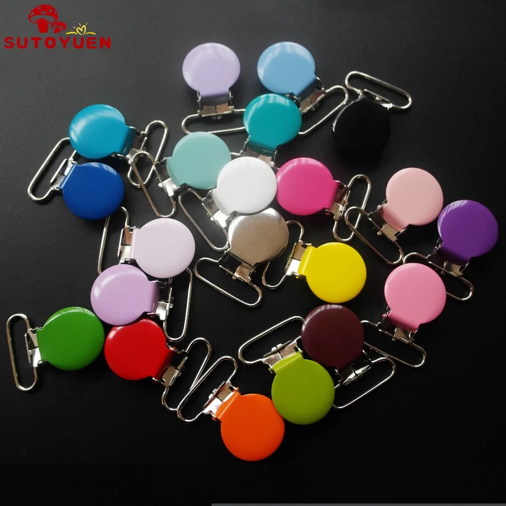 Free Shipping 50pcs/lot,Top Round shaped suspender clips in colored
