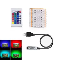 2 шт./лот 5 в USB мощность светодиодные ленты свет 2835 3528 SMD RGB/белый/теплый белый ТВ Настольный ПК экран 1 м 3 4 тыловая подсветка