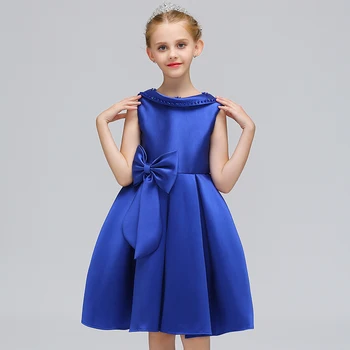 Princess Beading Evening Prom Dress With Bow Trendy V-Back Girls Dress Bridal Dress split bow back frilled mixed media dress