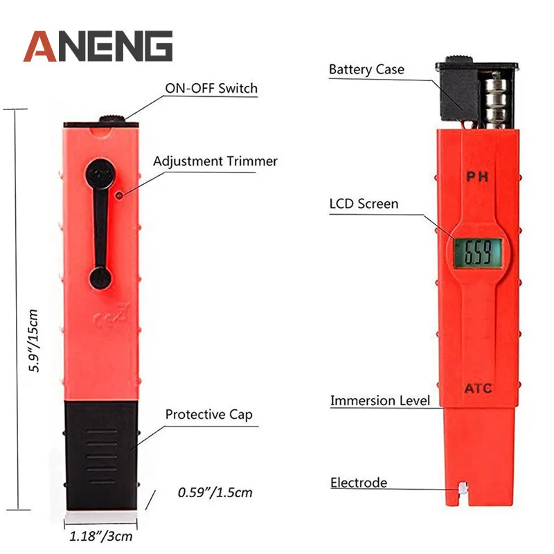 

Digital PH Meter Automatic calibration 0.01 and TDS Tester Titanium probe water quality test Monitor Aquarium Pool Green LCD