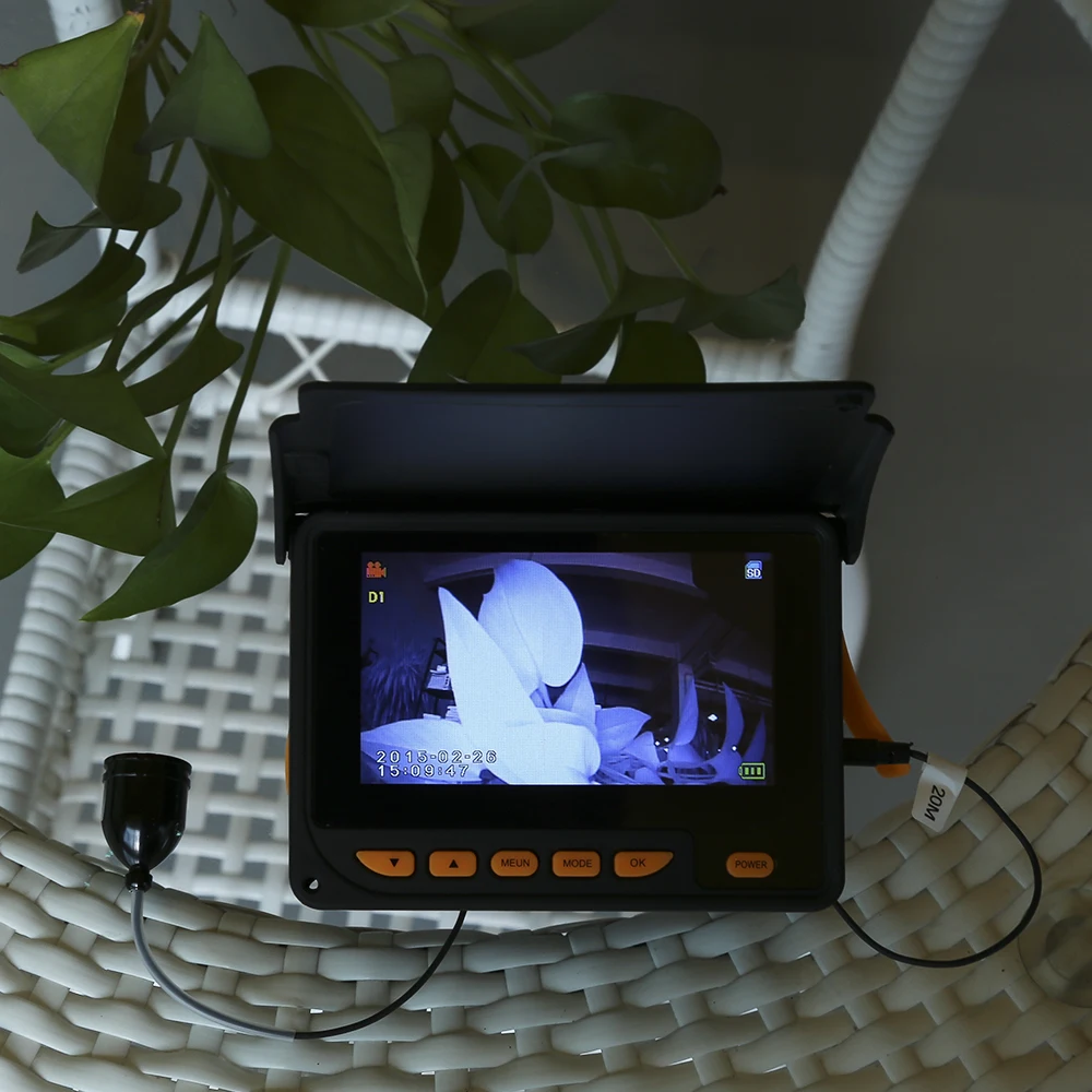 hd 1000tvl subaquática câmera de pesca gravação