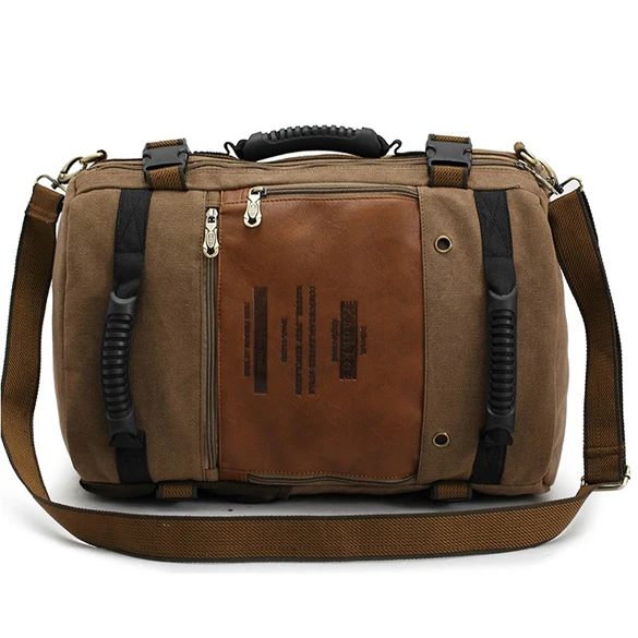 

Men backpack Canvas Huge Travel Bag Shoulder Bag Computer Backpacking Men Functional Versatile Bags Multifunctional Travel Bag