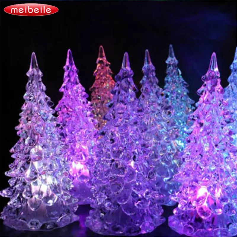 125x58 мм Красочные Ice Crystal дерево для счастливой год подарок Изменение привело рабочий стол Декор