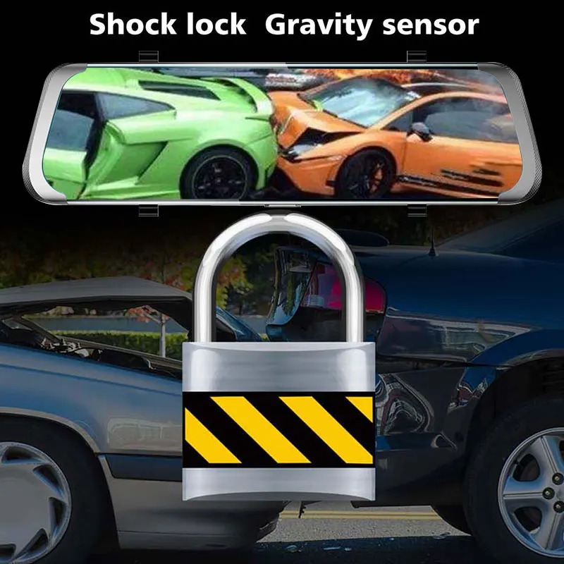 

Vehemo Rearview Mirror Car Video Recorder Car DVR Driving Recorder Camera Night Vision Dash Camera for Consumer G-Sensor
