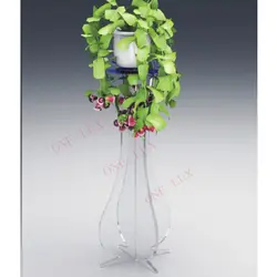 Onelux Новинка 2017 года разработан акриловые с цветочным принтом для свадьбы подставка, lucite углу Скульптура консольный стол