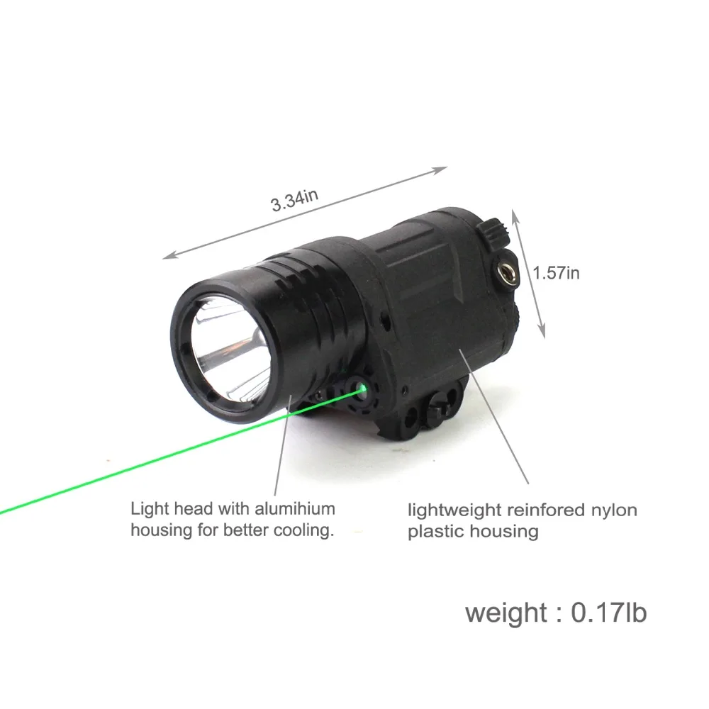 Легкие военные тактический светодиодный фонарик с двойной, инфракрасный ИК и зеленый лазерный прицел точка 3 в 1 винтовка охотничий пистолет
