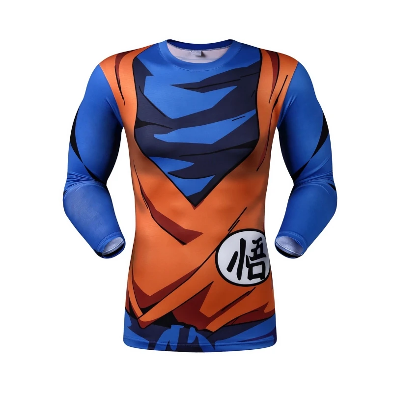 

New 2016 Men Fashion Dragon Balls 3D Design Tee Long Sleeve T-shirts