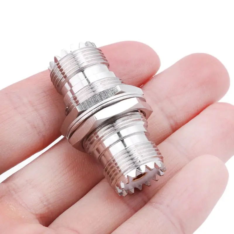 

UHF SO239 Female Nut To Female Jack Nut Panel Mount Adapter Connector Straight F/F Cable mount
