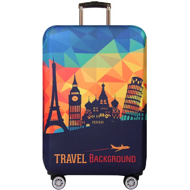 Толстый Дорожный чемодан защитный чехол на чемодан чехол эластичный багаж Пылезащитная крышка применяется к 18-32 дюймов чемодан дорожные аксессуары - Цвет: Suitcase set D