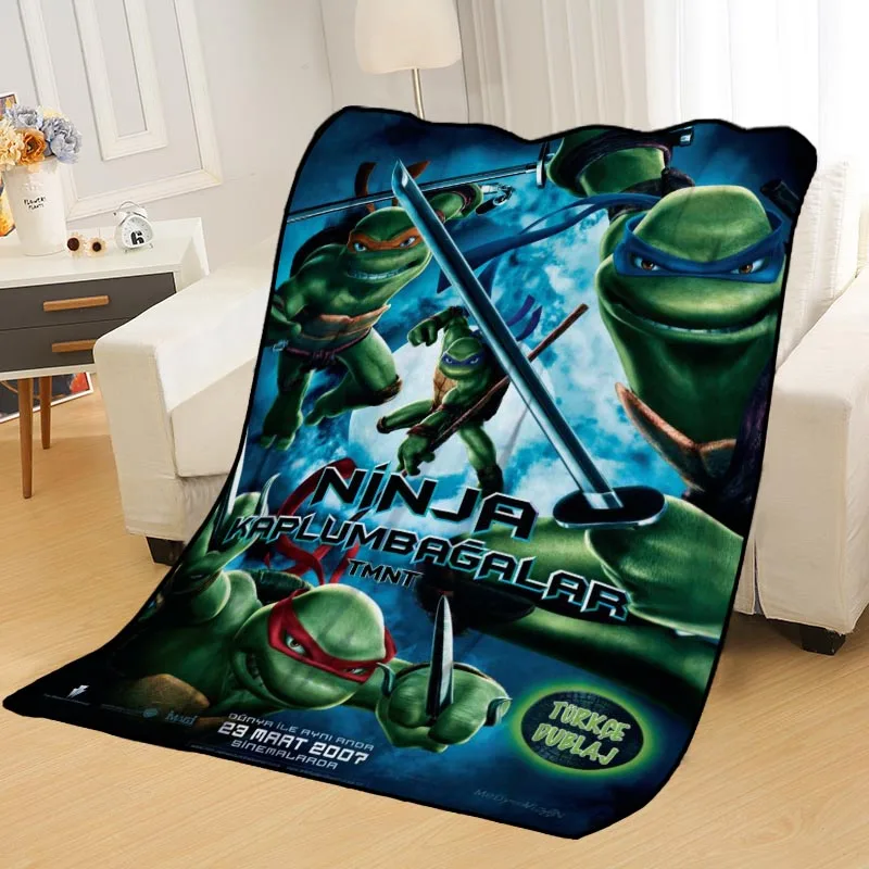 

Personalized Blankets Custom Teenage Teenage Mutant Ninja Turtle DIY Your Picture Decoration Bedroom Throw Rug Travel Blanket