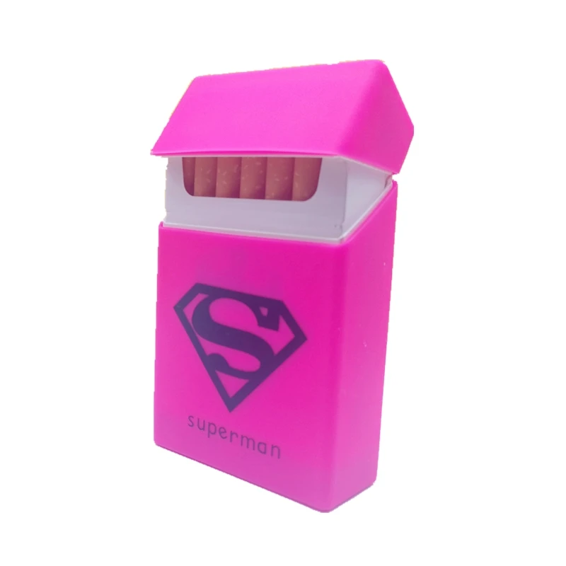 Женский чехол для сигарет вмещает 20 сигарет пакет флаг Канады леди канал роза цветок курить мужчин коробка для сигарет звезда Супермен - Цвет: B2
