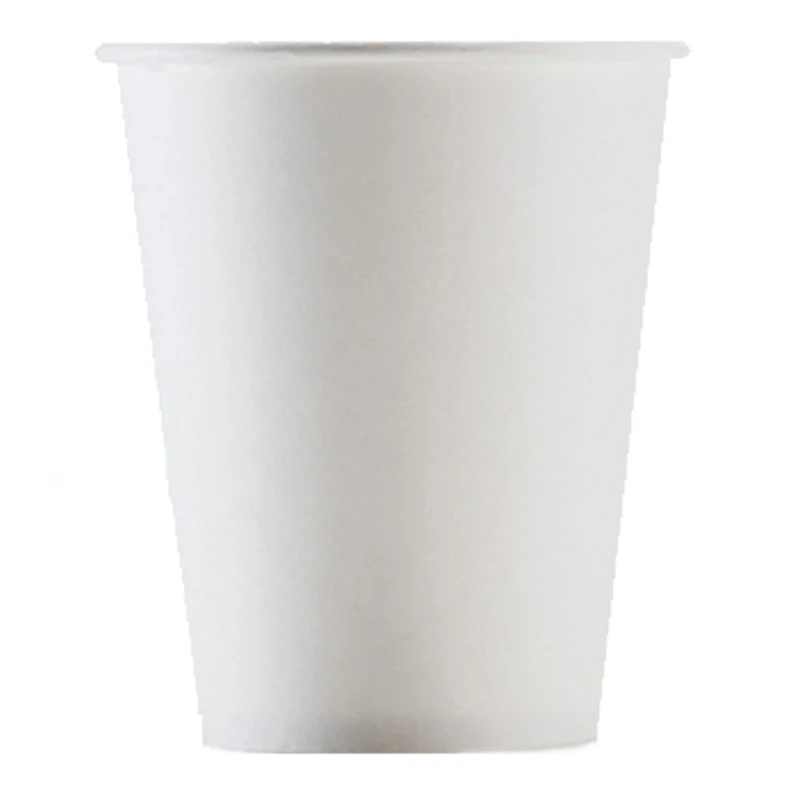 100pcs/pack 250ml Disposable White Paper Cups Thick Drinking Cup Coffee Tea Milk Cup Accept Customize